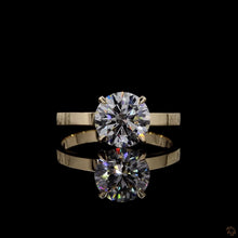 Load image into Gallery viewer, The Clementine Ring | 2.00ct Round Lab Diamond | Hidden Halo | 14k Yellow Gold
