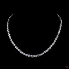 Load image into Gallery viewer, Graduated Bezel-Set Lab Diamond Tennis Necklace in 14k Gold
