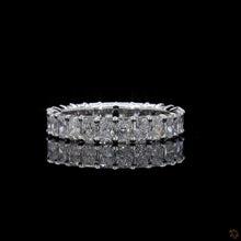Load image into Gallery viewer, The Solene Band | 5ctw Radiant Cut Lab Diamond | Full Eternity | 14k White Gold
