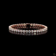 Load image into Gallery viewer, 3mm Lab Diamond Tennis Bracelet in 14k Rose Gold
