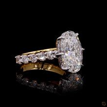 Load image into Gallery viewer, The Scarlett Ring — 3.00ct Oval Cut Pavé Six-Prong
