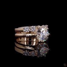 Load image into Gallery viewer, The Rosalind Bridal Set — 2.50ct Round Solitaire with Five-Stone Band
