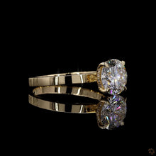 Load image into Gallery viewer, The Clementine Ring | 2.00ct Round Lab Diamond | Hidden Halo | 14k Yellow Gold
