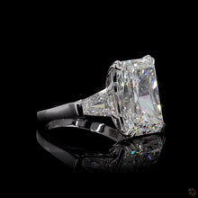 Load image into Gallery viewer, The Regal Ring | 5ct Radiant Cut Lab Diamond | Tapered Baguette Sides | 14k White Gold
