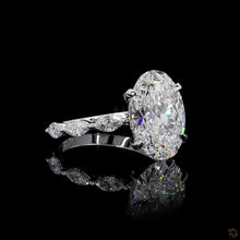 Load image into Gallery viewer, The Genevieve Ring — 5.00ct Oval Cut with Marquise Bubble Band
