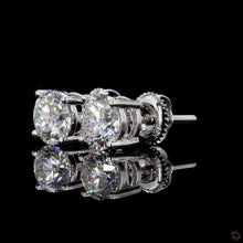 Load image into Gallery viewer, Round Brilliant Lab Diamond Stud Earrings — 2.00ctw in 14k Gold
