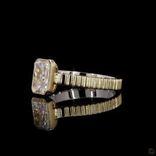 Load image into Gallery viewer, The Celeste Ring — 1.50ct Radiant Cut Bezel with Fluted Band

