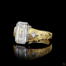 Load image into Gallery viewer, The Vivienne Ring — 3.00ct Emerald Cut Antique Design
