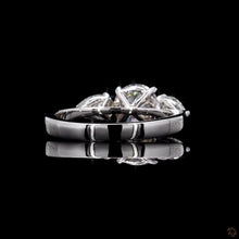 Load image into Gallery viewer, The Clara Ring — 1.50ct Round with Pear Accents Three-Stone
