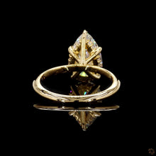 Load image into Gallery viewer, The Madeleine Ring — 2.00ct Pear Cut Solitaire with Hidden Halo
