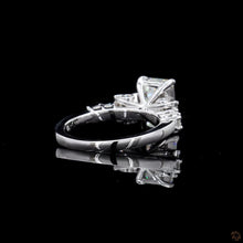 Load image into Gallery viewer, The Cosima emerald cut lab diamond ring, band view
