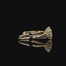 Load and play video in Gallery viewer, The Rosalie Bridal Set | 2ct Round Lab Diamond | 6-Prong Solitaire + Pavé Eternity Band | 14k Yellow Gold
