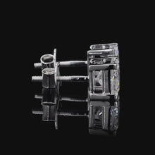 Load and play video in Gallery viewer, Princess Cut Lab Diamond Stud Earrings — 2.00ctw in 14k Gold
