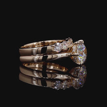 Load and play video in Gallery viewer, The Rosalind Bridal Set — 2.50ct Round Solitaire with Five-Stone Band
