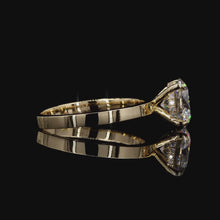 Load and play video in Gallery viewer, The Clementine Ring | 2.00ct Round Lab Diamond | Hidden Halo | 14k Yellow Gold
