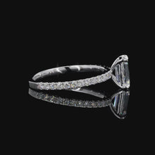 Load and play video in Gallery viewer, The Margot Ring — 1.00ct Emerald Cut Pavé
