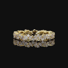 Load and play video in Gallery viewer, The Estelle Band | 1.50ctw Mixed Shape Lab Diamond | Full Eternity | 14k Gold
