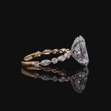 Load and play video in Gallery viewer, The Evangeline Ring — 2.00ct Oval Cut with Marquise &amp; Round Band
