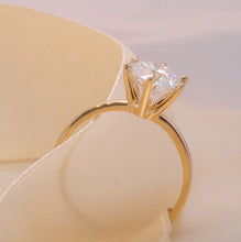 Load image into Gallery viewer, Moissanite 2.00ctw Solitaire Engagement Ring in 14k Yellow Gold
