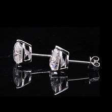 Load image into Gallery viewer, Moissanite 2.00ctw Heart Cut Earrings in White Gold
