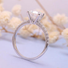 Load image into Gallery viewer, Moissanite Round 1.00ct Pave Setting 14k White Gold
