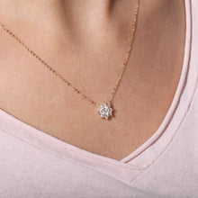 Load image into Gallery viewer, Moissanite Flower Necklace in 925 Sterling Silver
