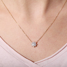 Load image into Gallery viewer, Moissanite Flower Necklace in 925 Sterling Silver
