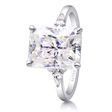 Load image into Gallery viewer, Moissanite 4.00ct Radiant Cut Engagement Ring in 14k White Gold
