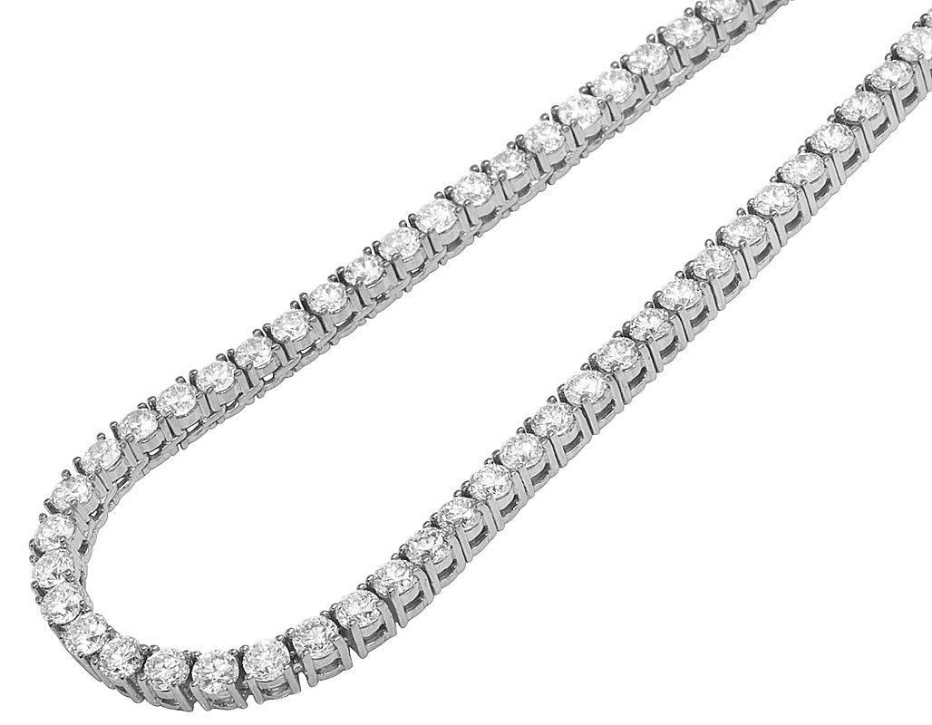 Glacial Jewels Exclusive Moissanite Tennis Necklace in Sterling Silver