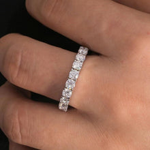 Load image into Gallery viewer, Moissanite Eternity Band 1.5ctw Set in 14k White Gold
